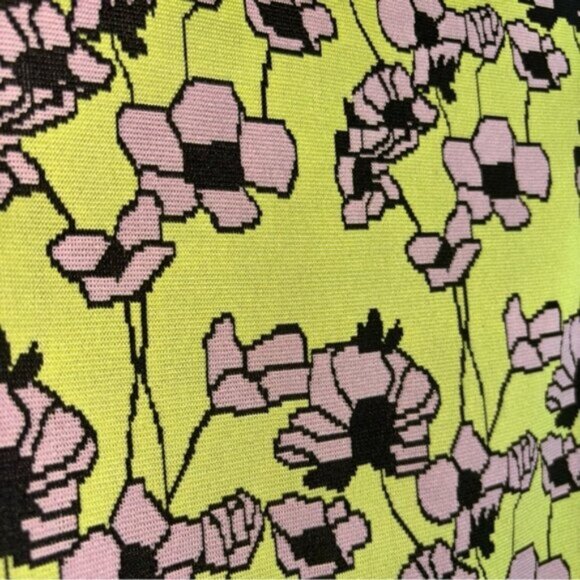 Zara Women’s Large Jacquard Top Tank Fitted High Neck Sleeveless Office Floral - Picture 7 of 9